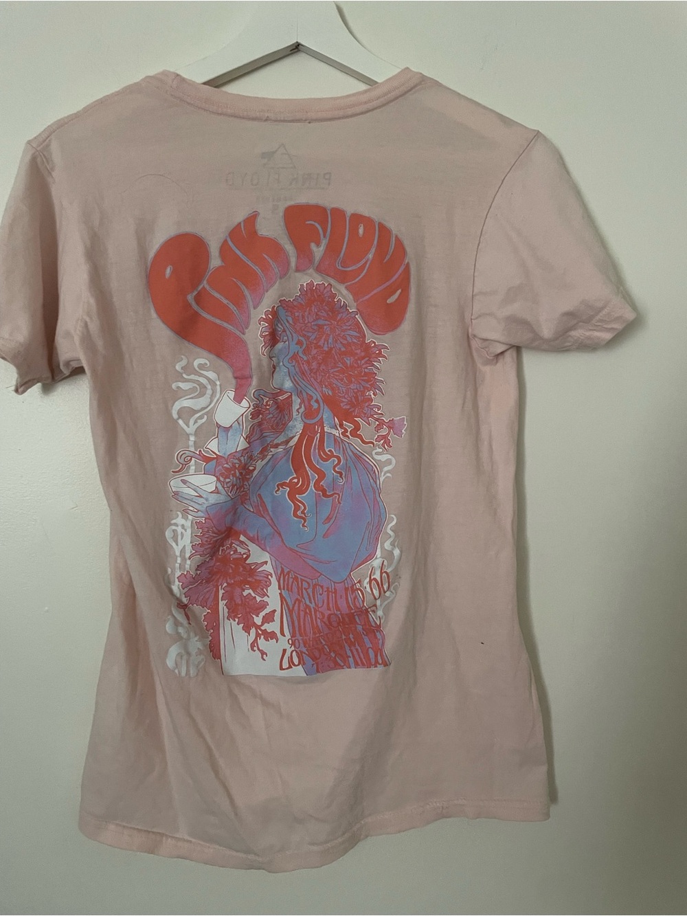 Pink Floyd Women's Pink Short Sleeve Graphic Tee